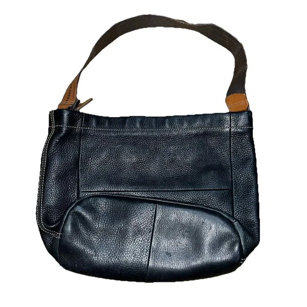 FOSSIL Texas A&M Over Shoulder Dark Brown Leather HandBag Purse Gig’em Whoop! - Picture 2 of 15